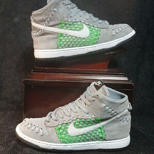 Nike Dunk High Woven "STADIUM GREY GREEN" Men-12 100% AUTHENTIC!